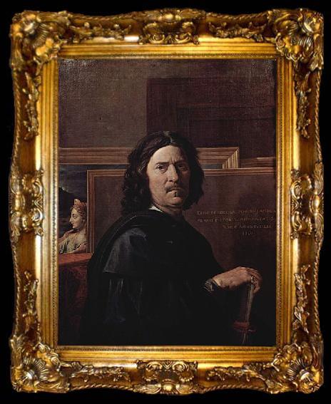 framed  Nicolas Poussin Self-portrait, ta009-2